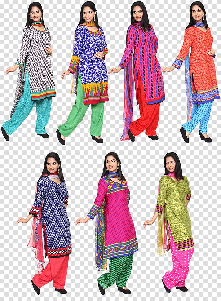 Clothing Dress Churidar Textile Pattern, Dress Material transparent background PNG clipart
