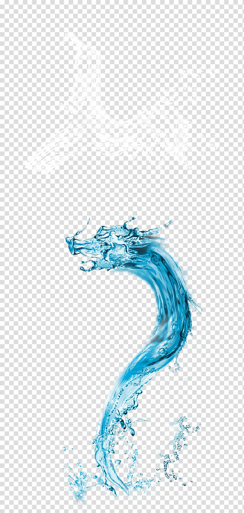 Water, Long water effects, blue water dragon formation transparent background PNG clipart