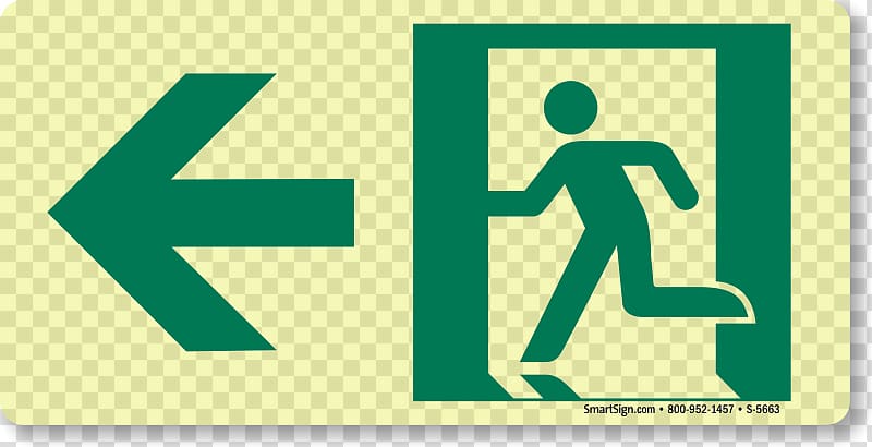 Exit sign Emergency exit Building Arrow Safety, Emergency Exit Signs transparent background PNG clipart