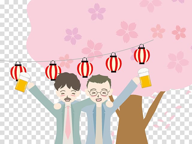 Hanami Paper lantern , spring illustration transparent background PNG clipart