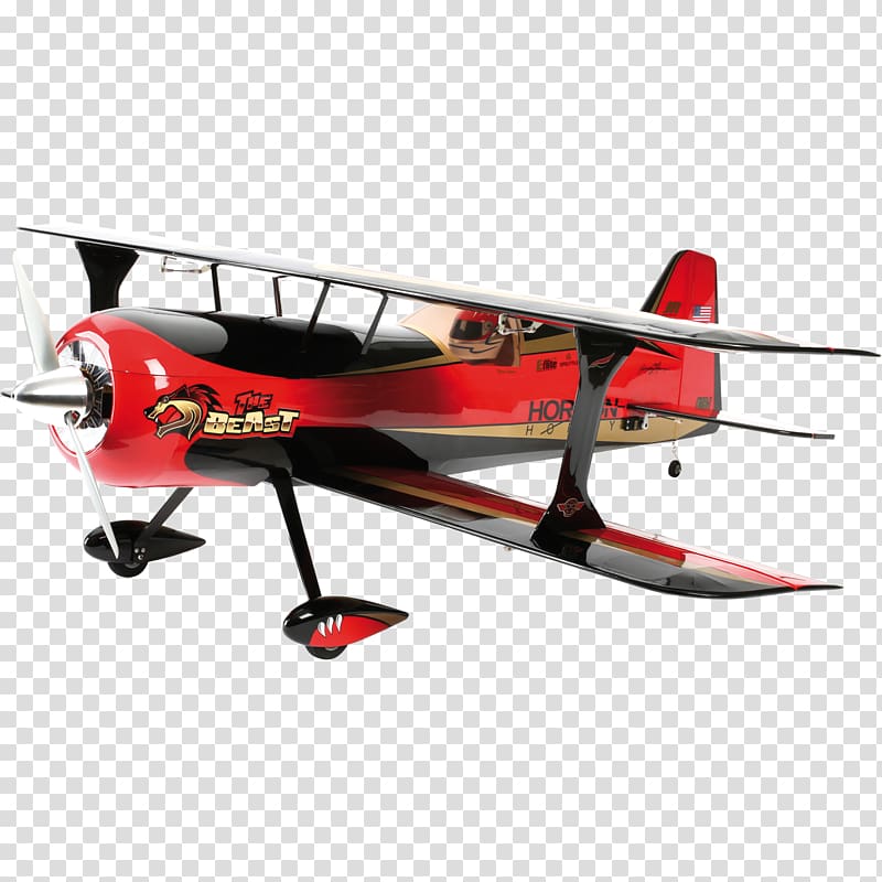 Airplane E-flite Beast 60e Radio-controlled aircraft Monoplane, Model Aircraft transparent background PNG clipart