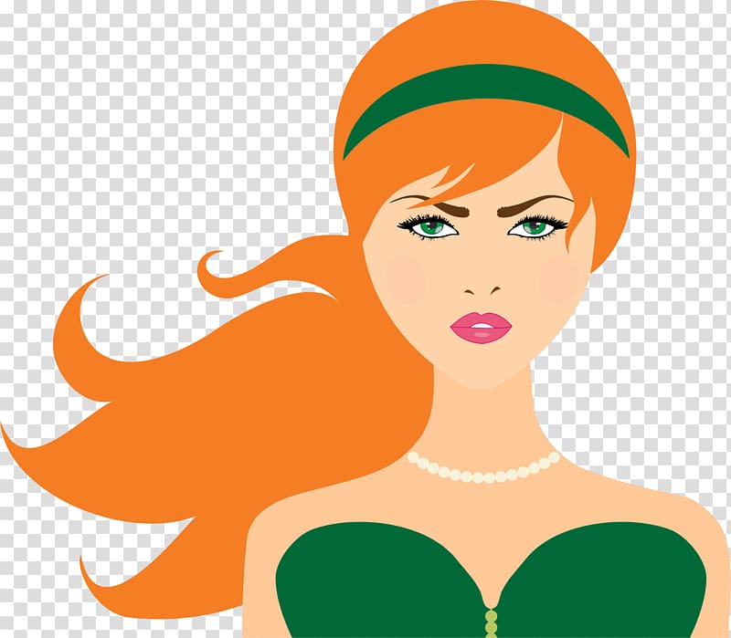 Red hair Woman , women hair transparent background PNG clipart