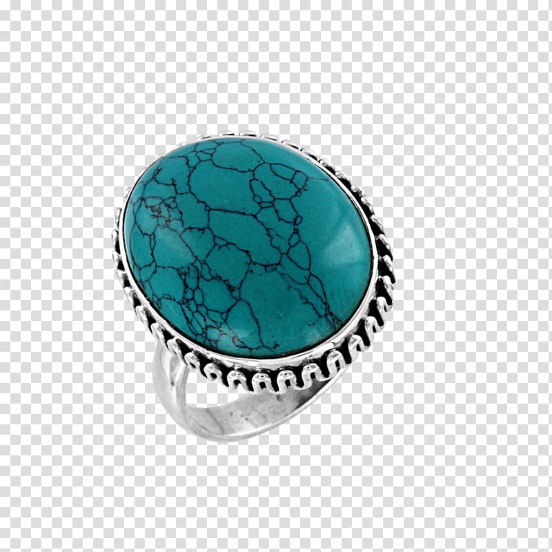 Turquoise Silver Ring Body Jewellery, silver transparent background PNG clipart