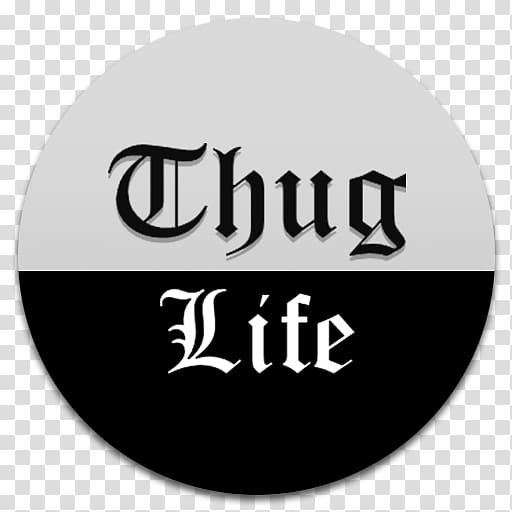 Thug Life text overlay, Thug Life transparent background PNG clipart