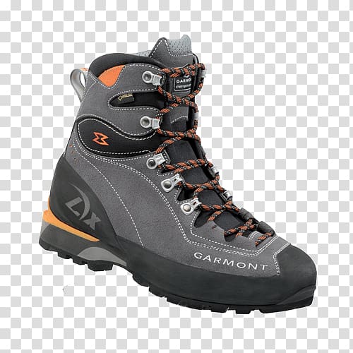 Hiking boot Backpacking Mountaineering boot Shoe, orange grey transparent background PNG clipart
