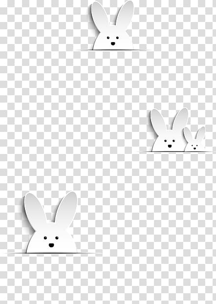 Paper Rabbit Hare Rat Cat, Cute cartoon bunny transparent background PNG clipart