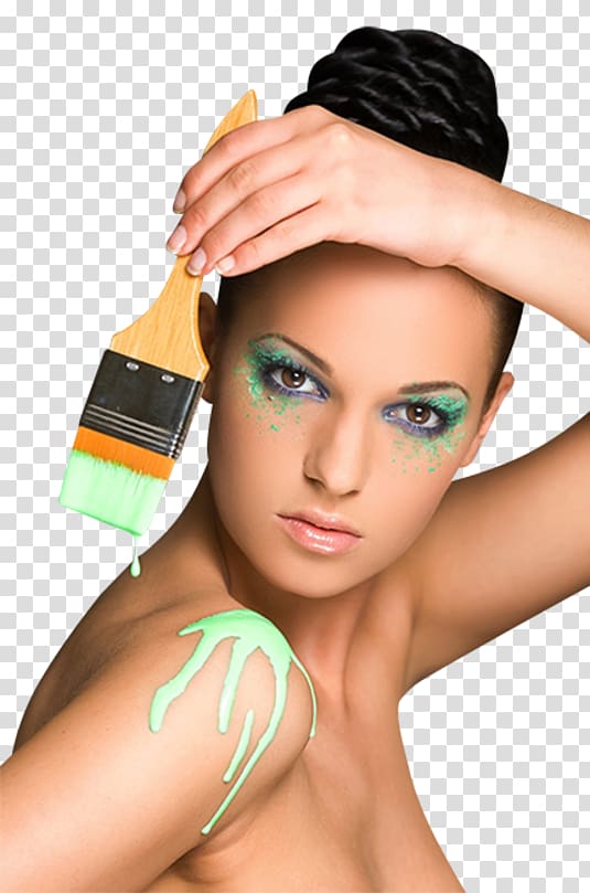 Face Eyebrow Woman Body painting Beauty, Face transparent background PNG clipart