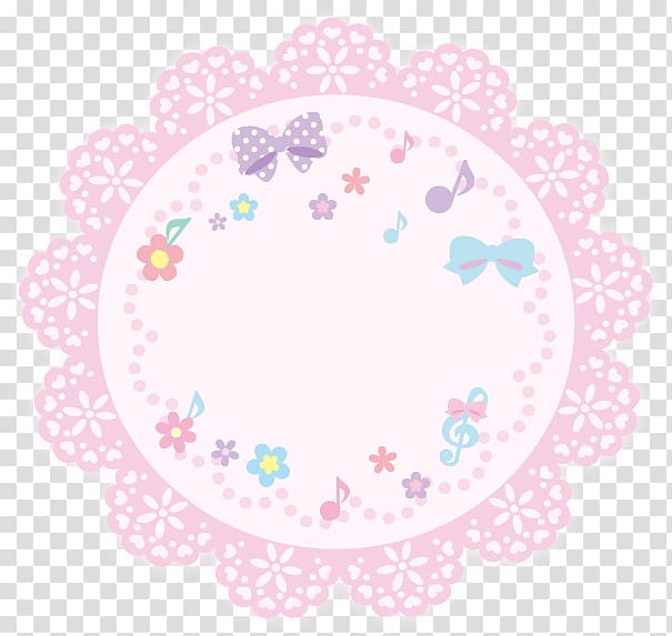 Doily Plate Place Mats Circle Pink M, Plate transparent background PNG clipart