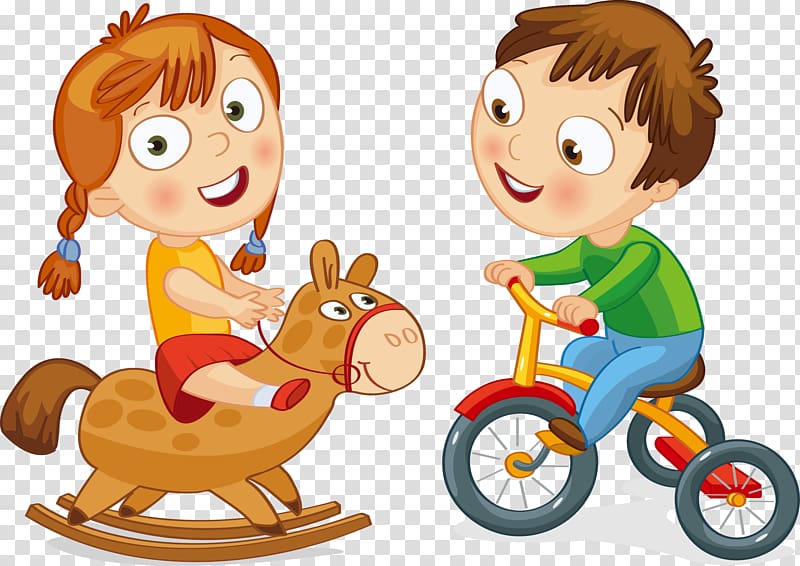 Bicycle Cycling Motorized tricycle Boy , Trojan bike cartoon children play transparent background PNG clipart