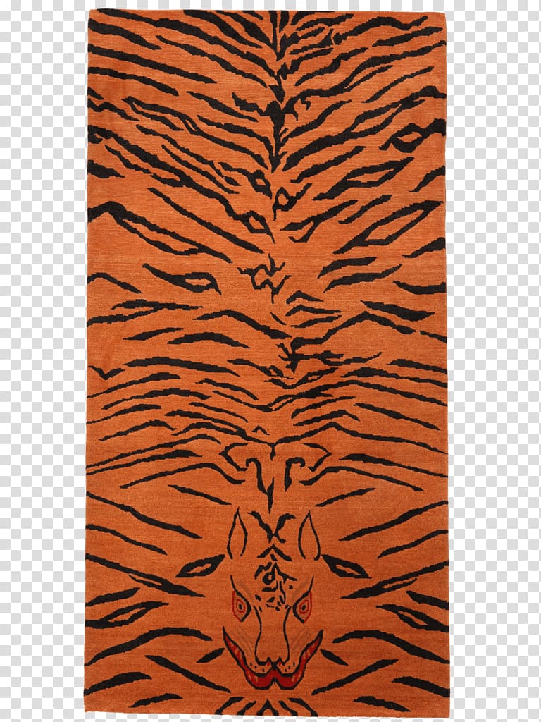 Tiger Carpet Tibetan rug Wool Pile, tiger transparent background PNG clipart