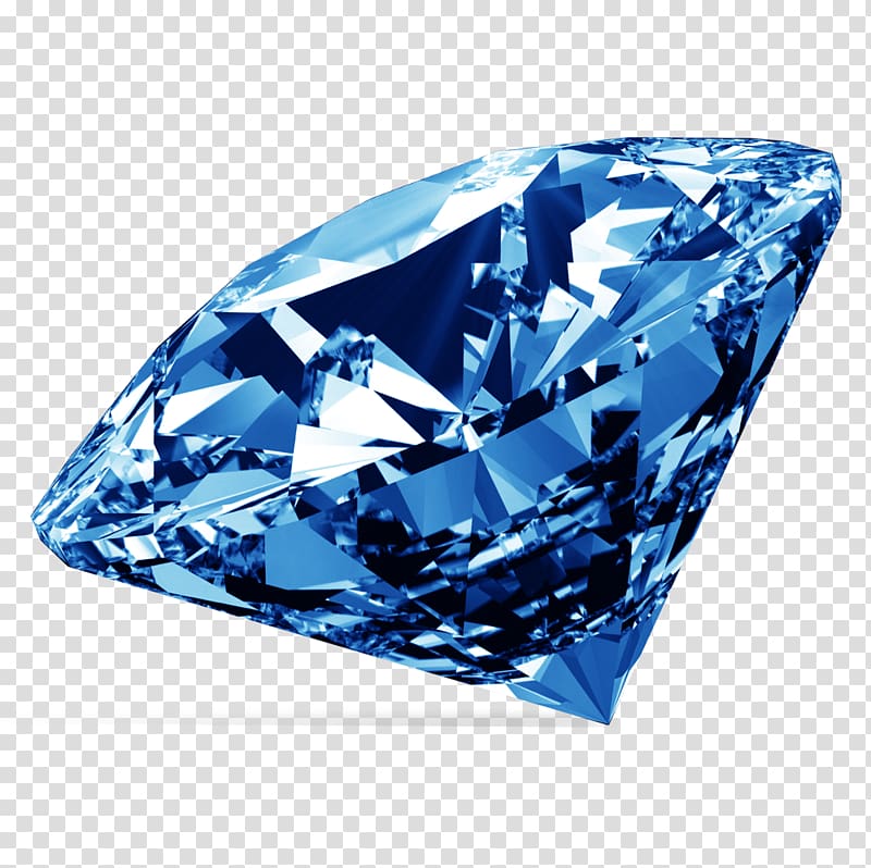 blue diamond illustration, Blue Diamond transparent background PNG clipart