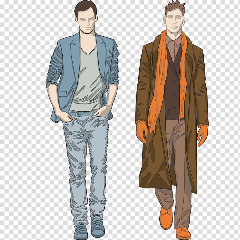 men fashion clipart