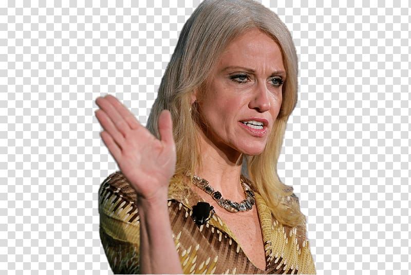 woman raising right hand, Kellyanne Conway Holding Up Hand transparent background PNG clipart