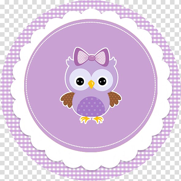 Little Owl Baby shower Cupcake Label, owl transparent background PNG clipart