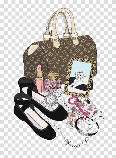 lv bag cartoon png