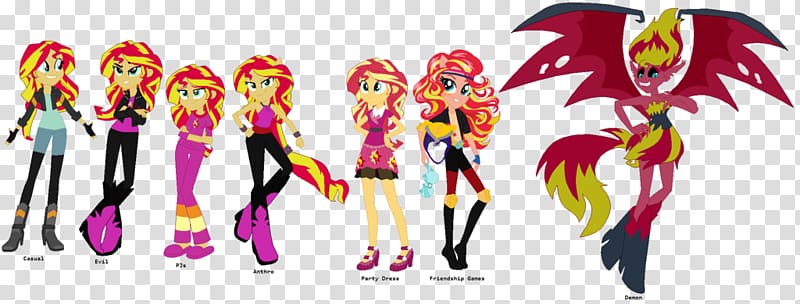 Sunset Shimmer Twilight Sparkle Princess Luna Applejack Rainbow Dash, sunset shimmer equestria girls rainbow rocks dolls transparent background PNG clipart