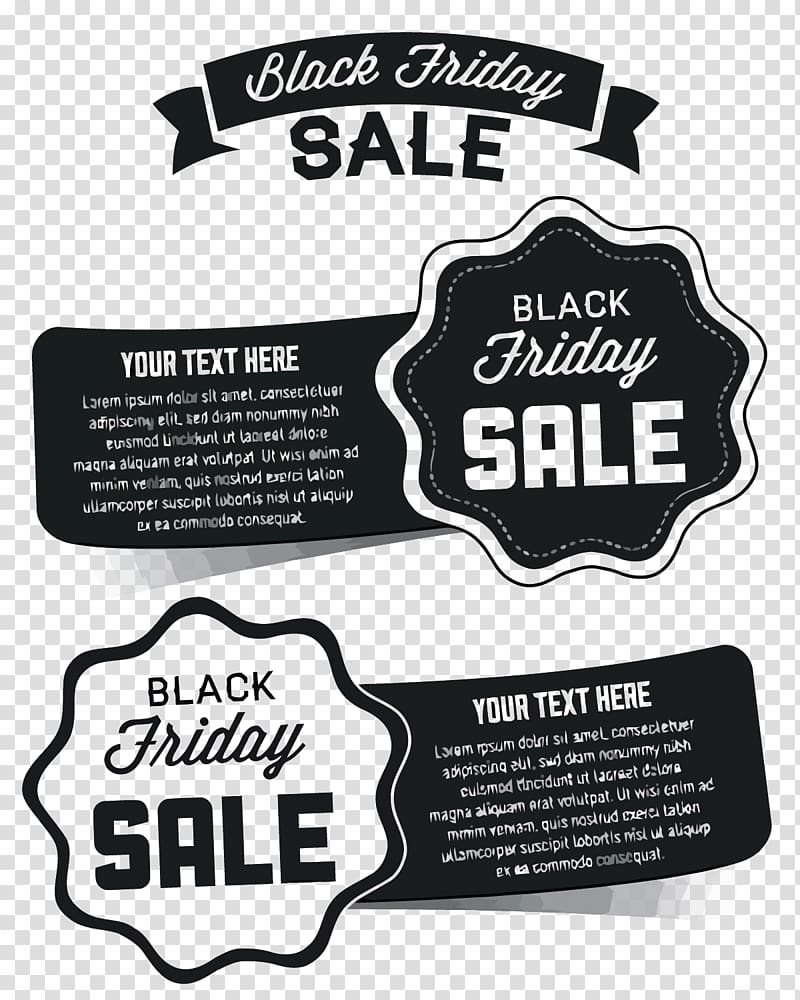 black friday sale advertisement, Euclidean Illustration, discount label transparent background PNG clipart