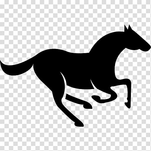 black horse , Horse Running Silhouette transparent background PNG clipart