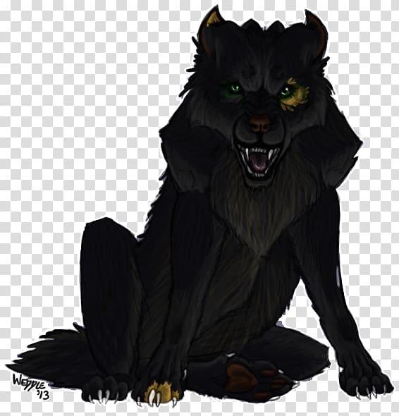 Black cat Werewolf Puma Fur, hand power transparent background PNG clipart