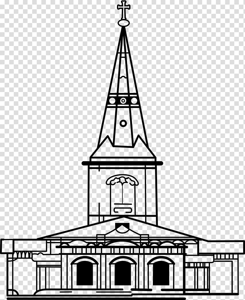 Line art Church Drawing Steeple , Church transparent background PNG clipart