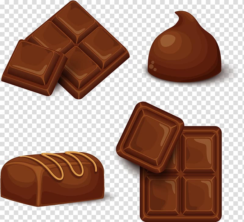 Chocolate truffle Chocolate bar Cotton candy, Hand-painted chocolate snack transparent background PNG clipart