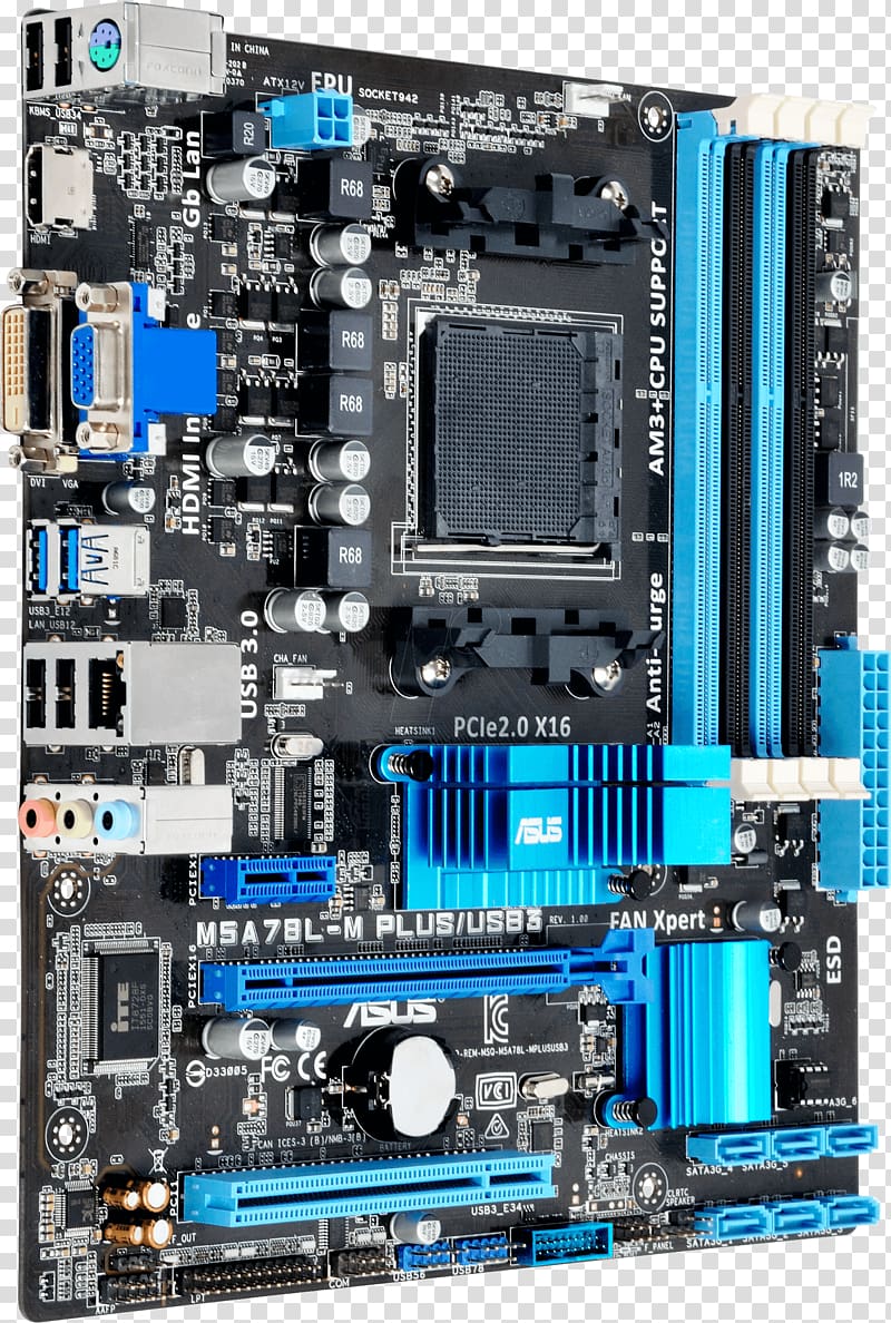microATX Socket AM3+ Motherboard, cpu transparent background PNG clipart
