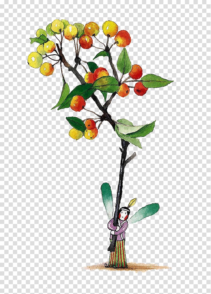 Tree Cartoon Apple, Cartoon apple tree wizard transparent background PNG clipart