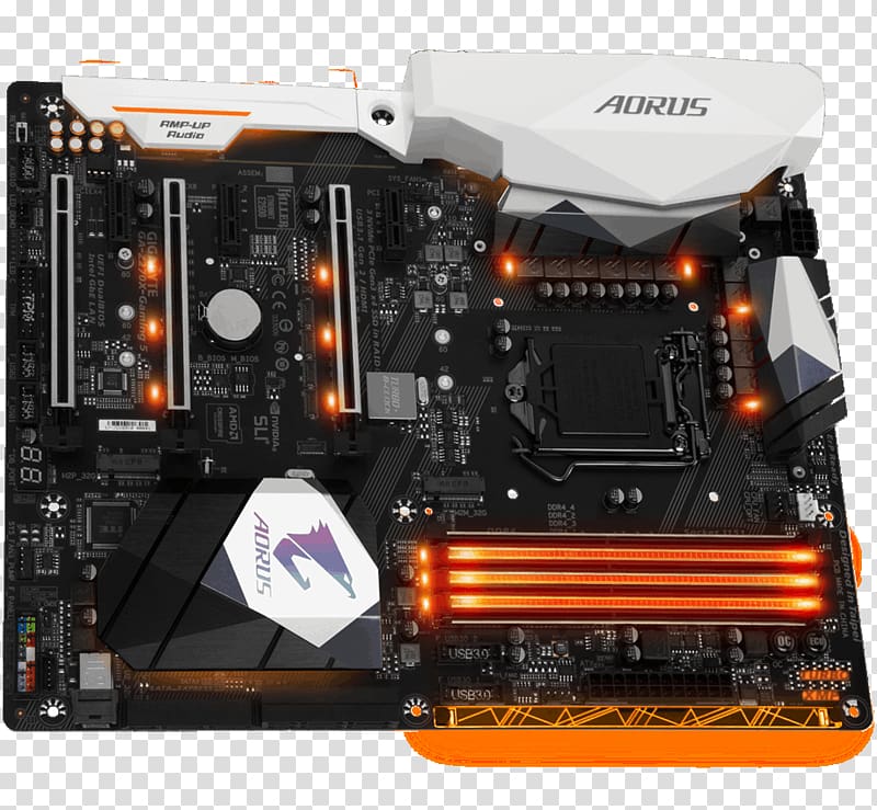 Graphics Cards & Video Adapters Motherboard Computer hardware AORUS GIGABYTE GA-Z270X-Gaming 5, others transparent background PNG clipart