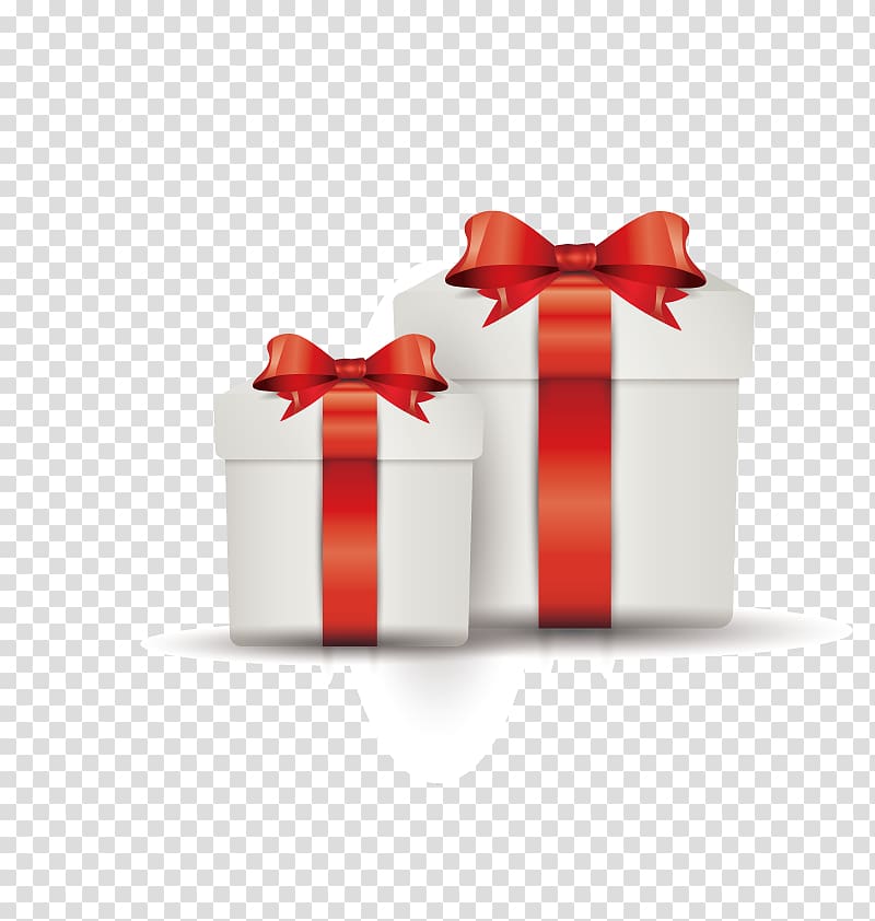 Gift Christmas, white gift box transparent background PNG clipart