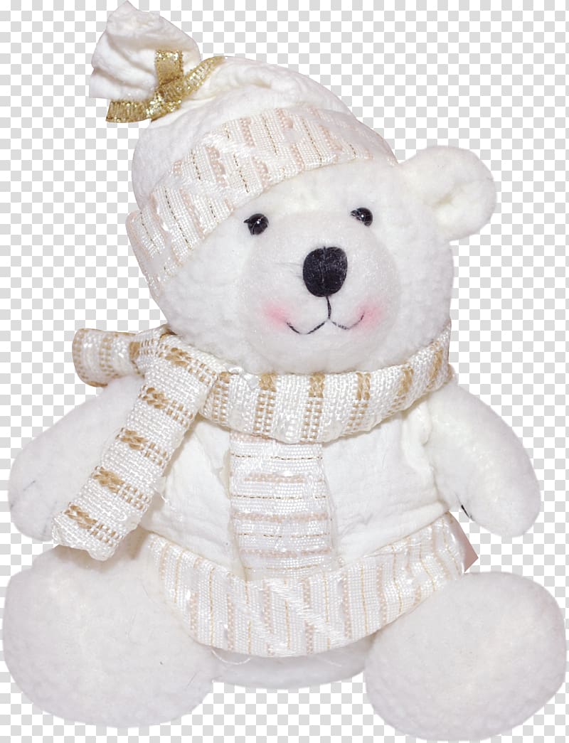 Polar bear Doll, Winter White Bear dolls transparent background PNG clipart