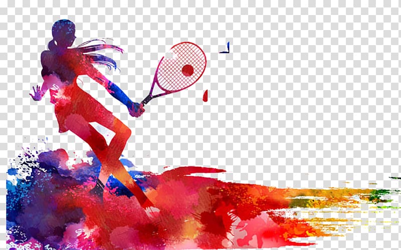 painted girls tennis transparent background PNG clipart