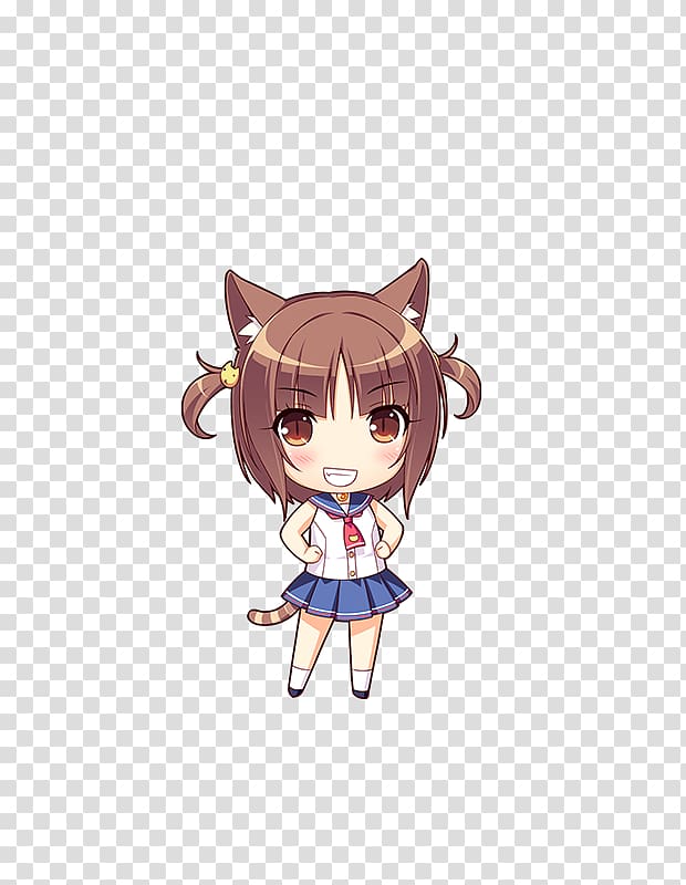 Nekopara Chibi Anime Neko Works Drawing, Chibi transparent background PNG clipart