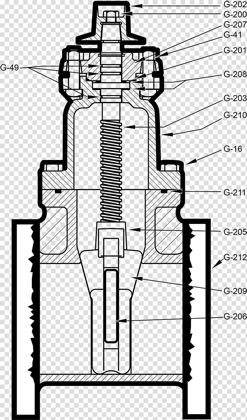 Drawing Gate valve M & J Valve Services Inc /m/02csf, others transparent background PNG clipart