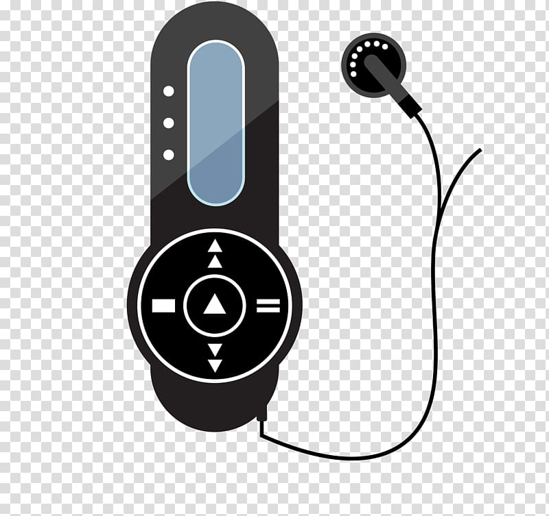 Headphones Music MP3 player, Black Music Radio MP3 transparent background PNG clipart