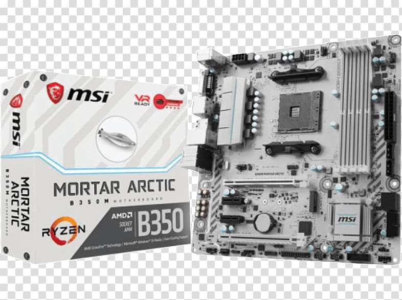 Socket AM4 microATX Motherboard Micro-Star International Ryzen, motherboard transparent background PNG clipart