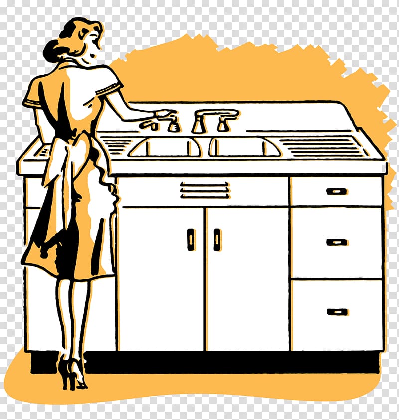 Dishwashing Drawing Tableware , Kitchen cabinet comics transparent background PNG clipart