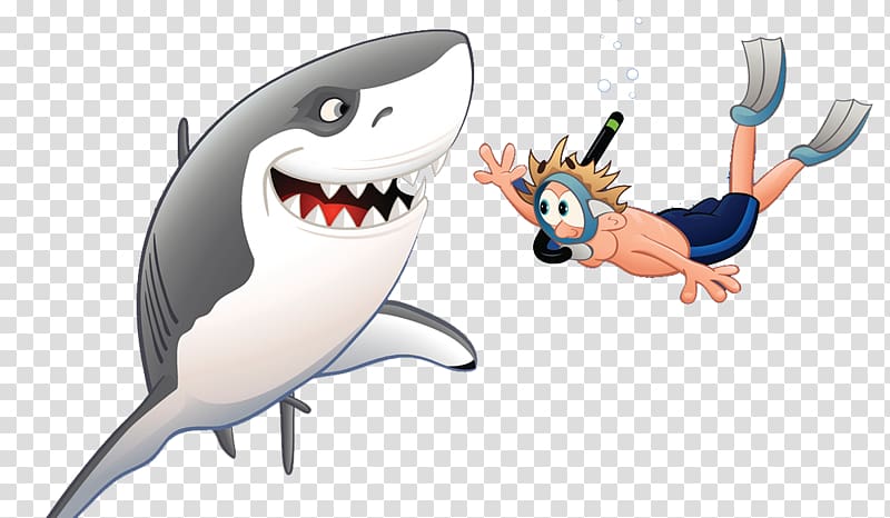 Shark Cartoon Illustration, Shark cartoon cartoon transparent background PNG clipart