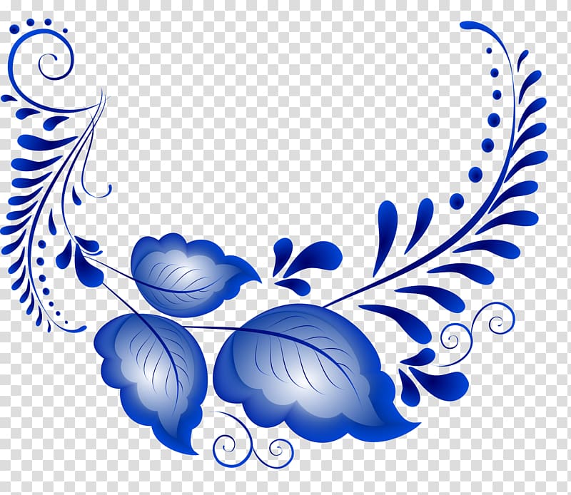 Russia Ornament Gzhel Painting, Watercolor flowers transparent background PNG clipart