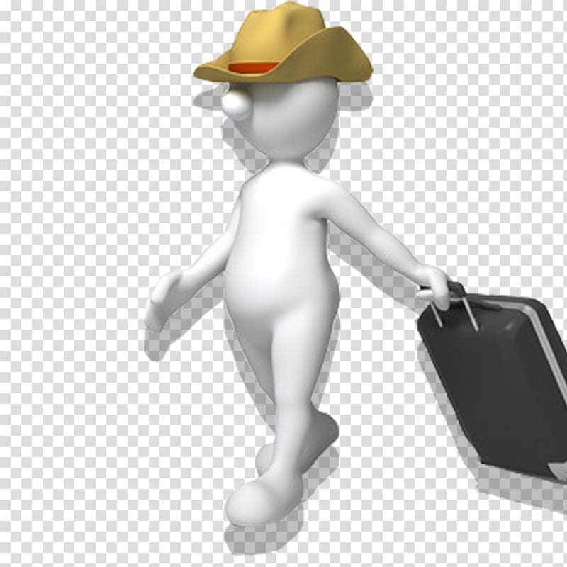 Travel 3D computer graphics Baggage Suitcase, 3D villain transparent background PNG clipart