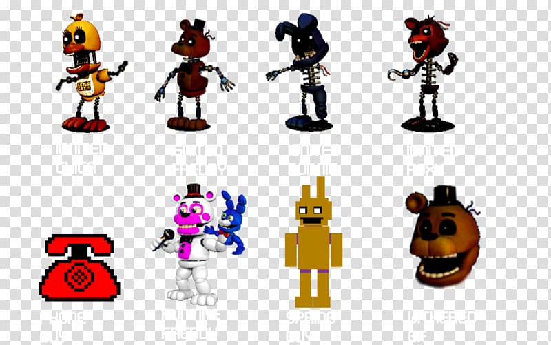FNaF World Five Nights at Freddy\'s Animatronics Character, Nightmare Foxy transparent background PNG clipart