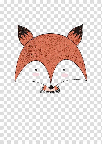 Fox Animal Poster, Cute little fox transparent background PNG clipart