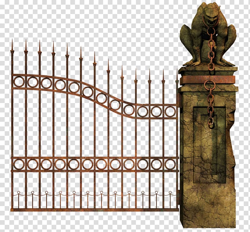 Iron Fence Gate Door, cemeterygates transparent background PNG clipart