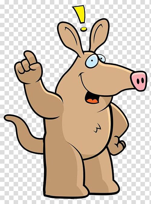 Aardvark Anteater , Cartoon exclamation pig transparent background PNG clipart