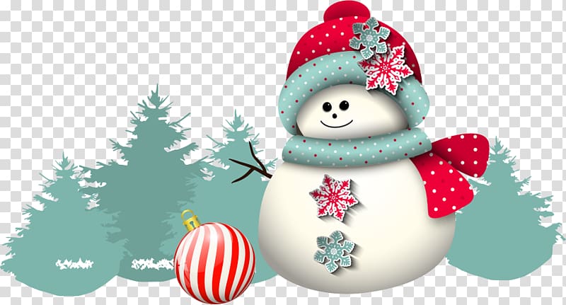 Snowman Christmas Illustration, cartoon snowman transparent background PNG clipart