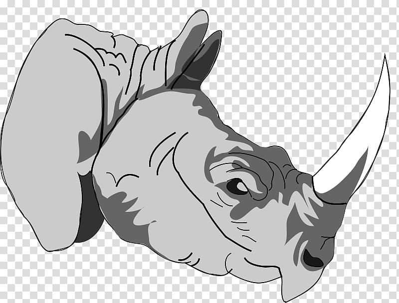 Horn Indian rhinoceros , Cartoon rhino transparent background PNG clipart