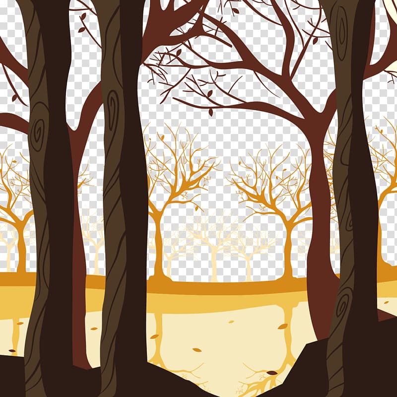 Shulin District Autumn Poster Illustration, forest transparent background PNG clipart