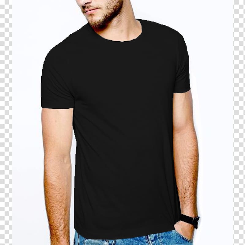 T-shirt Shoulder Black M, T-shirt transparent background PNG clipart