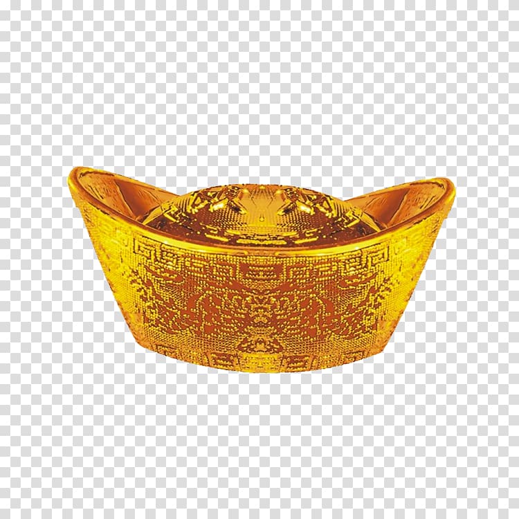 Sycee Gold Ingot, gold transparent background PNG clipart