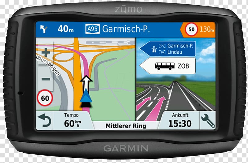 GPS Navigation Systems Europe Garmin Ltd. Garmin zūmo 595 Automotive navigation system, motorcycle transparent background PNG clipart