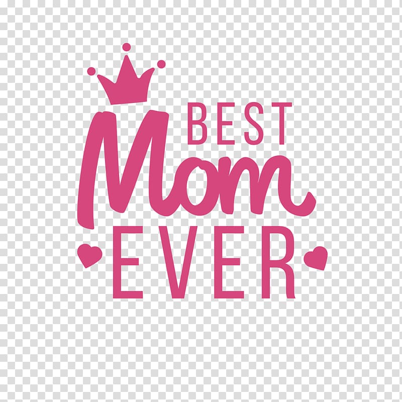pink best mom ever text illustration, Mother\'s Day Embroidery Holiday Gift, Mother\'s Day logo transparent background PNG clipart